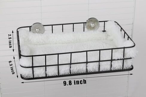 منصة قفص الفئران، ألعاب شينشيلا وإكسسوارات القفص المعدنية، منحدر ليدج مناسب للنمس، خنزير غينيا، طائرة شراعية السكر - أسود in Kuwait