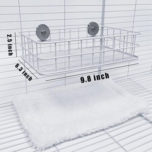 Rat Cage Platform, Chinchilla Toys and Metal Cage Accessories Ledge Ramp fit Ferret, Guinea Pig, Sugar Glider - Black in Kuwait
