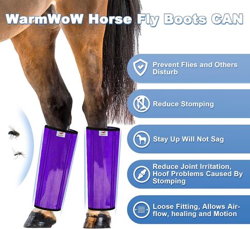 Mesh Horse Fly Boots Set of 4, Mesh Boots for Horses, Leggings for Horses, Reduce-Stomping, Breathable Mesh, Loose Fitting, Stay Up Not Sag, No Rub in Saudi Arabia