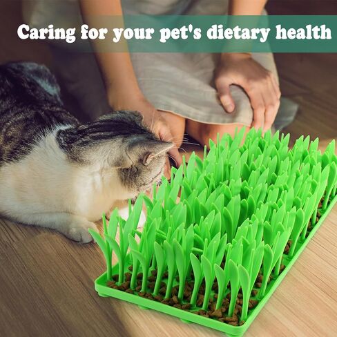 Mity rain Grass Mat for Cats - Green Silicone Grass Cat Food Mat, Cat Grass for Indoor Cats Nosework Training Cat Feeding Mat Feed Game Stress Relief in Saudi Arabia
