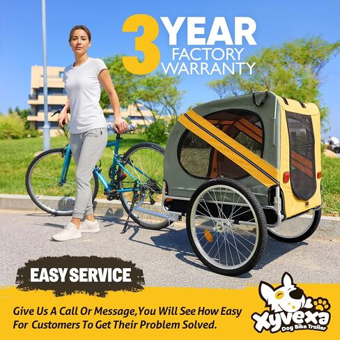 Dog Bike Trailer, Bike Trailer for Dogs, Pet Bike Trailer Fits for Medium Dogs Dog Trailer for Bike Up to 88lbs Easy Folding Frame Cart in Saudi Arabia