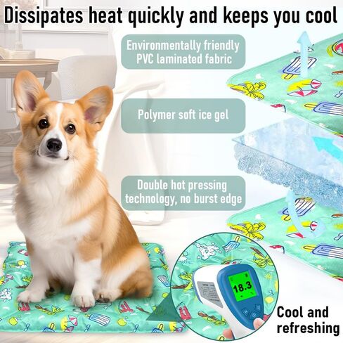 Pets Cooling Mat, Suitable for Cats and Dogs, Summer Friendly Cooling, Simple Cleaning to Keep Cool, Pet Accessories, Suitable for Indoor and Outdoor (15.75×19.69in) in Saudi Arabia