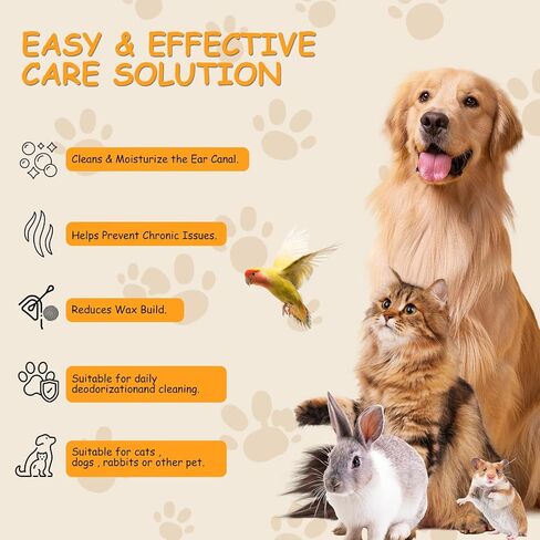 Dog Ear Wipes Finger,Ear Cleaner Wipes for Cats and Dogs,Debris - Soothes & Relieves Ear Itching,All Natural Ingredients - 50 Count. in Saudi Arabia