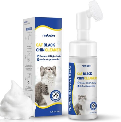 Cat Black Seed Cleaner,Remove Cat Chin Blackheads,Cat Acne Chin Treatment,2-in-1 Wash and Brush,Cruelty-Free and Freshness 5.07 fl.oz in Saudi Arabia
