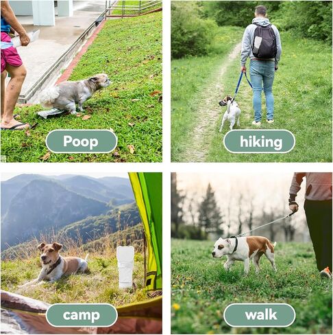 Portable Dog Water Bottle with Food Container and Poop Bag Dispenser, Travel Water Bottle for Dogs, Puppy Small Medium Dog Water Bowl Dispenser, 3-in-1 Cute Pet Water Bottle (Pink, 10OZ) in Saudi Arabia