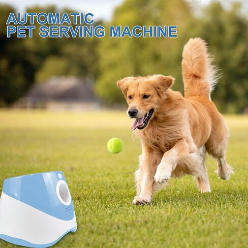 Ball Launcher for Dogs, Automatic Dog Ball Launcher with 12 Tennis Ball, Interactive Dog Toys Pet Ball Indoor Outdoor Thrower Machine (Blue Automatic Tennis Ball) in Saudi Arabia