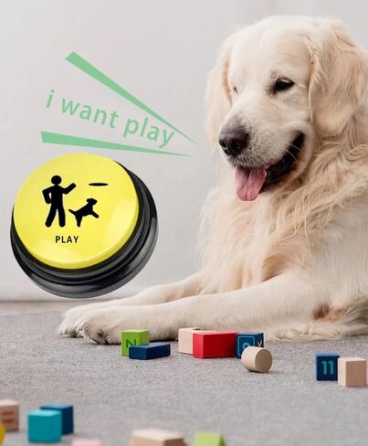 Dog Buttons for Communication, Dog Training Speaking Buttons Dog Clicker with Waterproof Anti-Slip Mat & Stickers, 30s Voice Recording Talking Button Pet Speech Training Buzzers (6 Pack) in Saudi Arabia