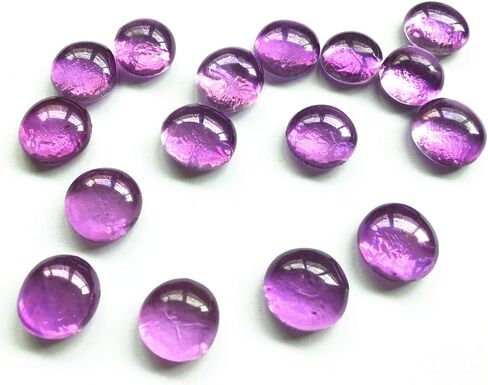 Glass Gems Stone, 1 Lb (1 Pound) Flat Pebbles Marbles for Vase Fillers, Wedding Table Scatter, Aquarium Fillers Decor, Party Decoration, Crystal Rocks (Approx 100 pcs) (Purple) in Saudi Arabia