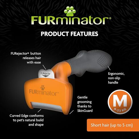 FURminator Undercoat deShedding Tool for Medium Short Hair Dogs 9-23 kg, T691665 in Kuwait