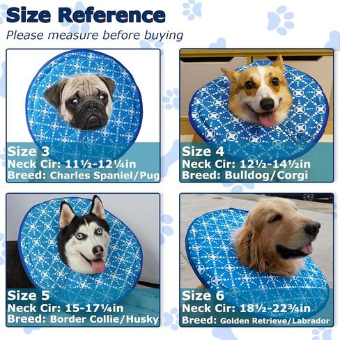 Crazy Felix Soft Dog Cones for Large Medium Small Dogs, Dog Recovery Cone Collar Alternative After Surgery to Stop Licking Scratching, Elizabethan Collar with Hook & Loop Drawstring in Saudi Arabia