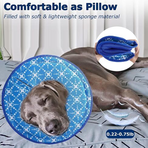 Crazy Felix Soft Dog Cones for Large Medium Small Dogs, Dog Recovery Cone Collar Alternative After Surgery to Stop Licking Scratching, Elizabethan Collar with Hook & Loop Drawstring in Saudi Arabia