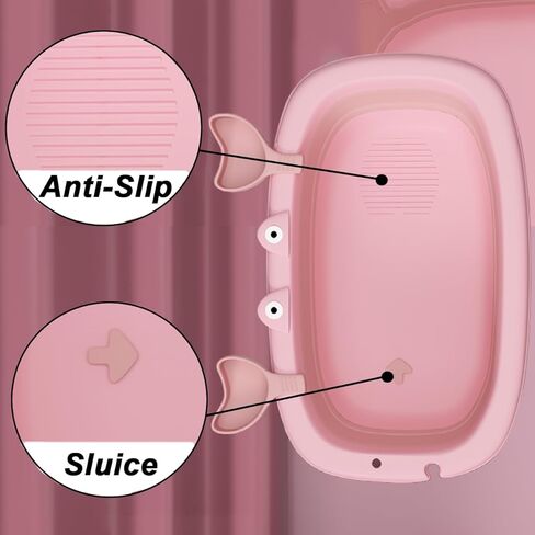 Pet Bathtub, Portable Puppy Bathtub with Dog Toys for Easy Baths and Easy Storage, Dog Bath Tubs for Small Medium Pets-Foldable Pet Shower Tub with Drainage Hole, 26.5 x 17.2 x 7.8In,Blue in Kuwait