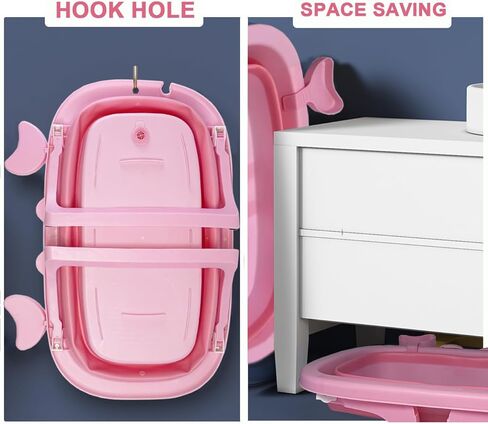 Pet Bathtub, Portable Puppy Bathtub with Dog Toys for Easy Baths and Easy Storage, Dog Bath Tubs for Small Medium Pets-Foldable Pet Shower Tub with Drainage Hole, 26.5 x 17.2 x 7.8In,Blue in Kuwait