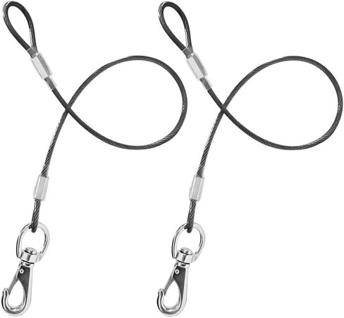 مقود للكلاب مقاوم للمضغ، 2 حزمة من سلسلة الكابلات المعدنية القابلة للتمديد، مقاود مزدوجة للكلاب غير متشابكة، مقود متعدد لكلبين، موسع مقود للكلاب شديد التحمل للطوق والحزام (أسود + أزرق، 20 بوصة/50 سم) in Kuwait