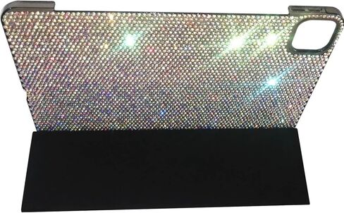 حافظة بلينغ حجر الراين متوافقة مع موديلات iPad Pro 13 بوصة M4 (2024/7th Gen): A2925، A2926، A3007 - ألماس لاصق يدويًا عالي الجودة، غلاف صلب كريستالي لامع أنيق فاخر in Kuwait