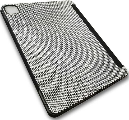 حافظة بلينغ حجر الراين متوافقة مع موديلات iPad Pro 13 بوصة M4 (2024/7th Gen): A2925، A2926، A3007 - ألماس لاصق يدويًا عالي الجودة، غلاف صلب كريستالي لامع أنيق فاخر in Kuwait