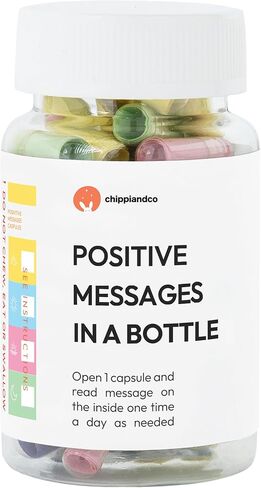 Chippi & Co 50 Positive Messages In A Bottle, Message In A Bottle Kit, Daily Affirmations Motivation Gifts, Stress Relief Gifts, Positive Affirmation Gifts For Women, Men, Birthday Gifts For Mom in Saudi Arabia