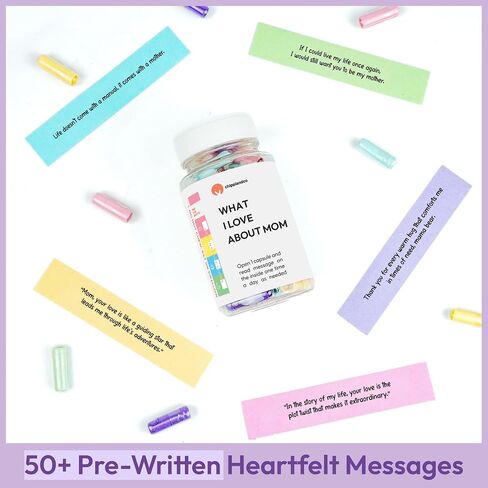 Chippi & Co 50 Positive Messages In A Bottle, Message In A Bottle Kit, Daily Affirmations Motivation Gifts, Stress Relief Gifts, Positive Affirmation Gifts For Women, Men, Birthday Gifts For Mom in Saudi Arabia