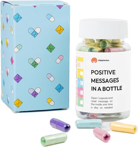 Chippi & Co 50 Positive Messages In A Bottle, Message In A Bottle Kit, Daily Affirmations Motivation Gifts, Stress Relief Gifts, Positive Affirmation Gifts For Women, Men, Birthday Gifts For Mom in Saudi Arabia