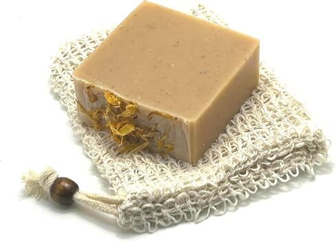 Goats & Honey, All-Natural Organic Handmade Soap with Goat Milk & Honey, Soap Combo (1 Bar Soap- 4.7 oz + 1 Sisal Exfoliating Bag) in Saudi Arabia