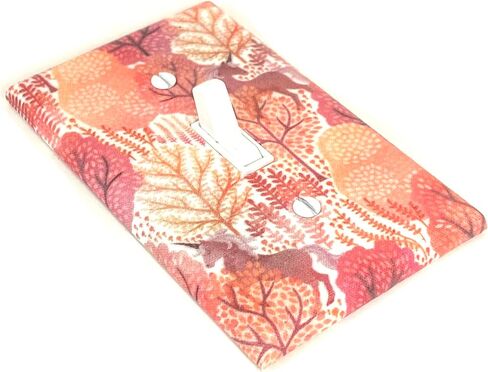 Unicorn Wall Art Enchanted Forest Light Switch Cover Handmade Gift Girls Bedroom Gifts Boho Fairy Tale Nursery Fantasy Home Decor (Peach Fuzz Pink) in Saudi Arabia