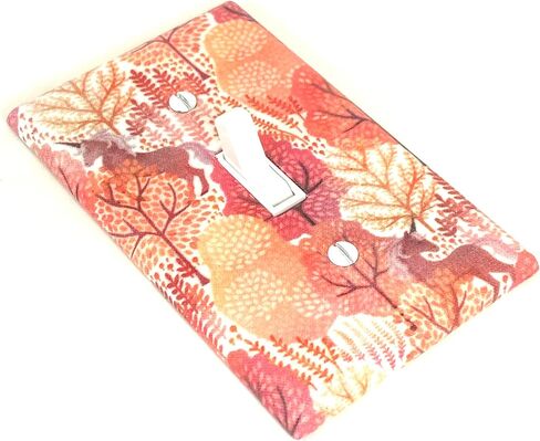 Unicorn Wall Art Enchanted Forest Light Switch Cover Handmade Gift Girls Bedroom Gifts Boho Fairy Tale Nursery Fantasy Home Decor (Peach Fuzz Pink) in Saudi Arabia