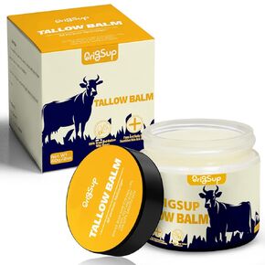 Beef Tallow Balm for Skin Care - All Natural Moisturizing Body Oil with Honey and Beeswax - Tallow from Grass-Fed Cows – Beef Tallow Moisturizer,-Made in USA (2.0 Oz)