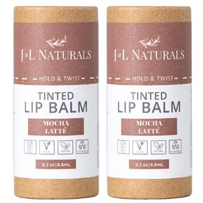 J&L Naturals Tinted Lip Balm | Vegan & Cruelty Free Lip Stain | Zero Waste Makeup | Plastic-Free, Hydrating & Moisturizing Lip Tint | Made in US (Single (1-Pack), Wild Berry Bliss)
