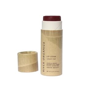 Organic Lip Stain | Vegan + Cruelty Free | Long Lasting, Toxic Free | 2 Colors "Fig" or "Pomegranate, .30 oz (Pomegranate), River Organics Zero Waste Makeup
