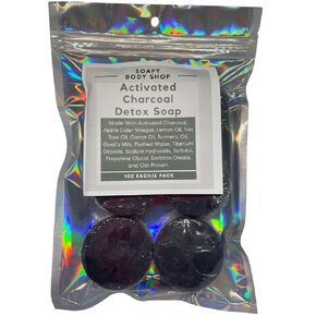 Charcoal Underarm Detox Soap, Activated Charcoal & Tea Tree, Detoxifying Soap, Activated Charcoal Odor Removal, Brightening Underarm Soap, Hyperpigmentation, Dark Spot Remover 6 Pack (1 Ounce Each)