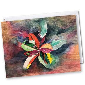 Artistic Handmade 4x5.5 Inches Floral Greeting Cards For All Occasions, Drawn in Ink, Premium Quality Cardstock, Blank Inside With Envelope (Pack of 3)
