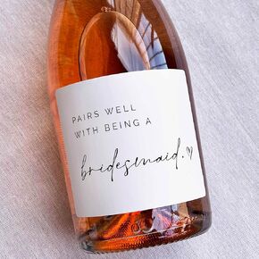 Set of 12 Bridesmaid Proposal Mini Champagne Bottle Labels, Waterproof Mini Wine Bottle Labels, Proposal Idea for Bridesmaids, Maid of Honor & Matron of Honor