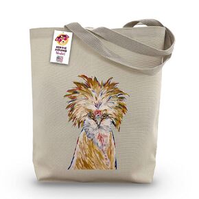 Chicken Tote Bag - Heavy Canvas Chicken Tote -Chicken Gift - Chicken Gifts - Handmade Totes - Reusable Shopping Bag - Chicken Lady Gifts - Shoulder Bag - Grocery Bag - Handbag - Beach Bag