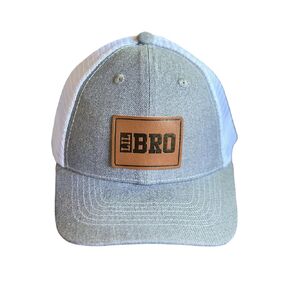 Big Bro Lil Bro Snapback Leather Patch Hat, Big Brother Hat, Big Brother Announcement, Big Bro Club Sibling Matching Gift For Toddler Boys, Big Brother Gifts From Sibling (Gray/white Mesh, Big Bro)