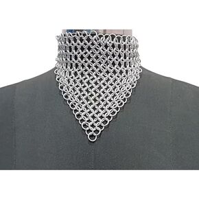 aluminum chainmail jewelry Anodized aluminum chainmail jewelry Butted chainmail jewelry Neck band jewelry Women's jewelry Aluminum maille neckband necklace