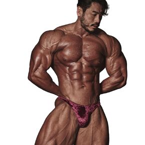 FIED V Cut Bodybuilding Trunks Posing Suits Competition Shiny Foil IFBB NPC (Foildot Black) (28)