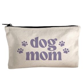 Moonlight Makers, Cat Mom, Funny Canvas Makeup Bag, Pencil Pouch, Cute Travel Accessories for Women, 100% Cotton Cosmetic & Toiletry Bags