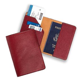 PEGAI Full-Grain Handmade Leather Passport Holder |Travel Wallet Cover Case with Credit Card Holder |Travel Document Organizer for Men and Women | Diplomat (Taba)