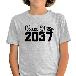 Graduation Shirt, Class of 2037 Shirt, Incoming Kindergardener Shirt, Kindergarten Shirt, Kindergarten Tops and Tees for Girl, Kindergarten Shirts for Boys, Back to School (XS, Heather Grey)