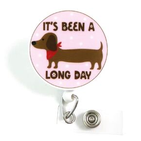 It's Been a Long Day Funny Badge Reel, Funny Dachshund ID Badge Holder, Pet Badge Clip, Sarcastic Badge Lanyard, Wiener Dog Lover ID Office Badge, Funny Nurse Gifts, Teacher Thank You Gift