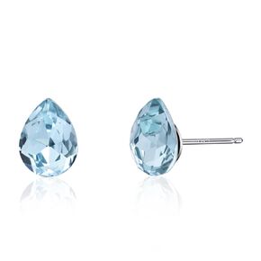 Teardrop Aquamarine Earrings 925 Sterling Silver Earrings Light Blue Water Drop Stud Earrings March Birthstone Earrings for Women Trendy