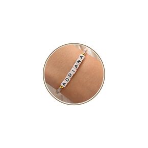 JSJOY Name Bracelets for Women Jade Bracelets Gold Beaded Bracelets Christmas Gifts for Her Friend Birthday Gifts Jewelry for Women