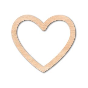 Unfinished Wood Heart Border Silhouette - Hollow Heart Cutouts - Premium Wooden Hearts for Crafts, DIY Projects, Decorations (1/4 inch Thick, 10")