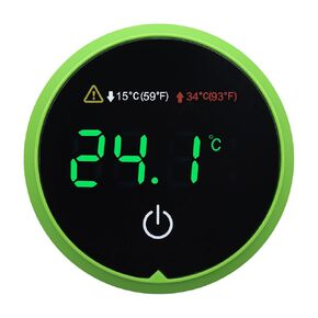 Fish Tank Digital Thermometer Digital Aquarium Thermometer LED Display Stick-on Fish Tank Thermometer Default HI/LO Alarm Cordless Tank Temperature Sensor with LED Touch Screen