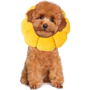 HOMBYS Soft Dog Cone for Dogs and Cats, Cute & Fluffy Flower Shape for Claming Dog, Adjustable Dog Collar Alternative After Surgery, Protective Elizabethan Collar for Dogs Recovery & Stop Licking, M