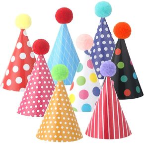 45 Pcs Mini Party Hats for Dog Birthday Stuffed Animals Hats Cat Kitten Headband Hats Rabbits Dog Paper Cone Tiny Toy Hats for Holiday Puppies Animals Costume Accessories, 9 Colors