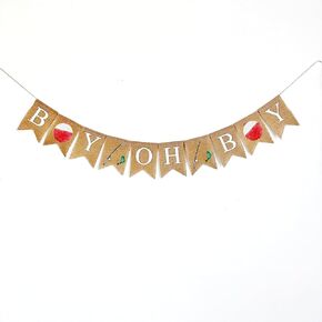 | Boy Oh Boy Fishing Baby Shower Banner | Fish Gender Reveal Party Decorations