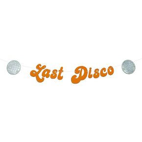 Last Disco Bachelorette Party Decorations, 12 piece banner set, Retro, Hippie, 70s, Disco Ball Party Decor