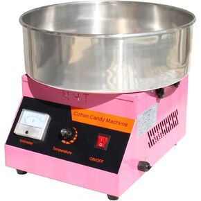 Cotton Candy Machine Commercial, 1000W Electric Cotton Candy Machine, Cotton Candy Maker with Stainless Steel Bowl,Candy Floss Machine,Anti-Rust Pink Coating,for Home, Kids Birthday, Family Party