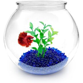Newpol Mini Plastic Aquarium Starter Kits, Fish Tank (0.8Gallon/ 3L)